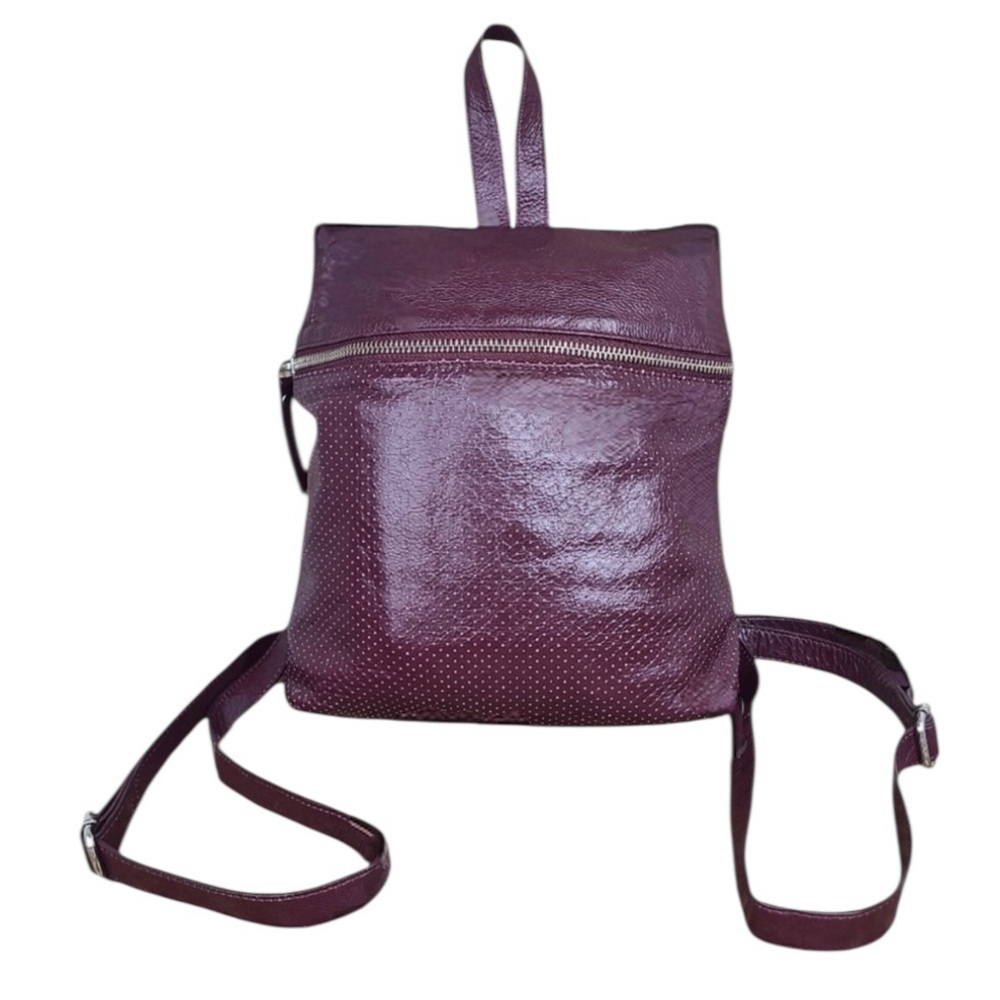 latico Plum Patent Leather Backpack